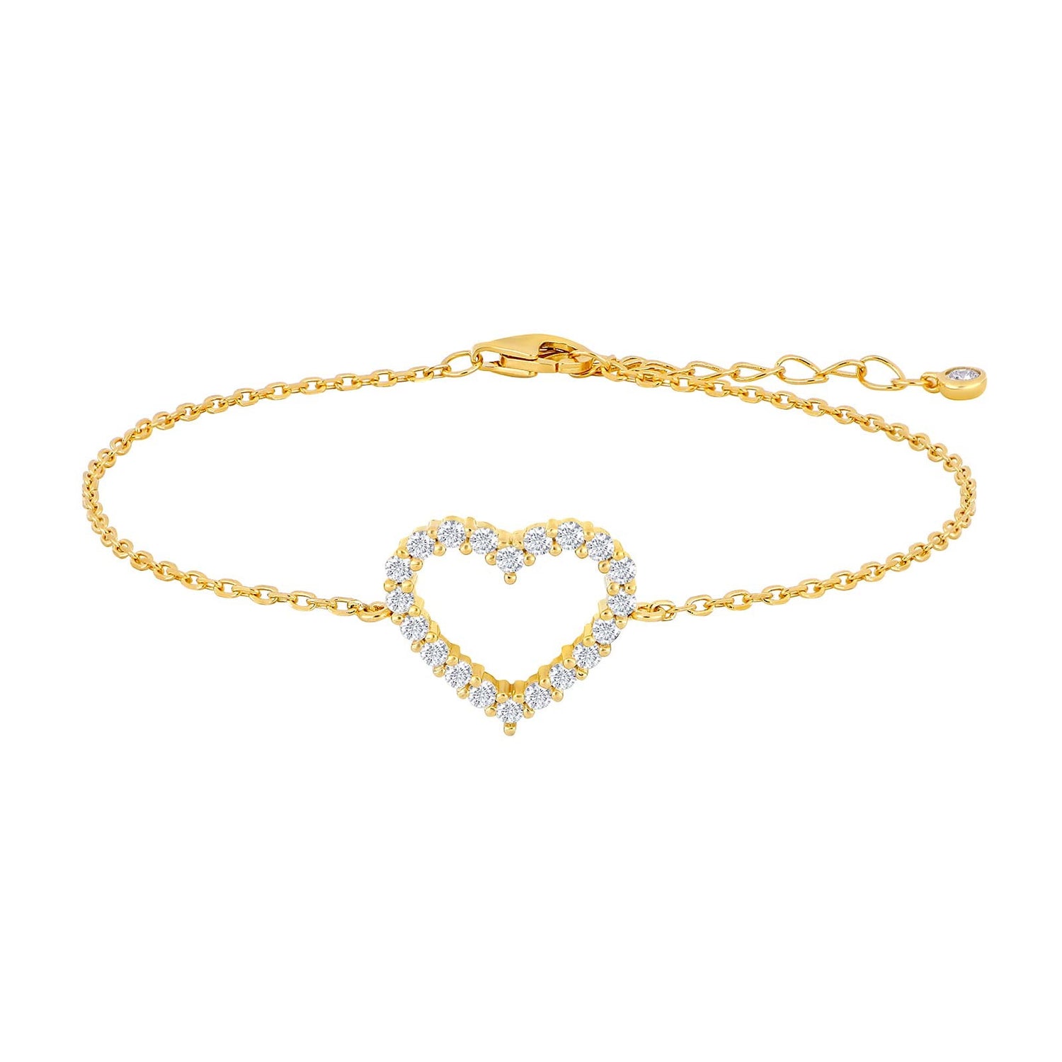 Silberarmband Herz OBINOR - Vergoldet