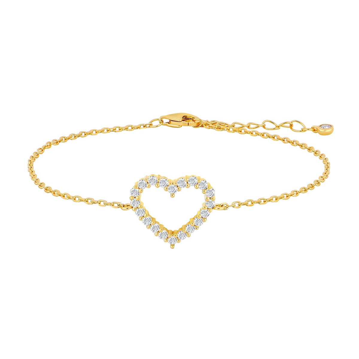 Zilveren armband met hartje OBINOR