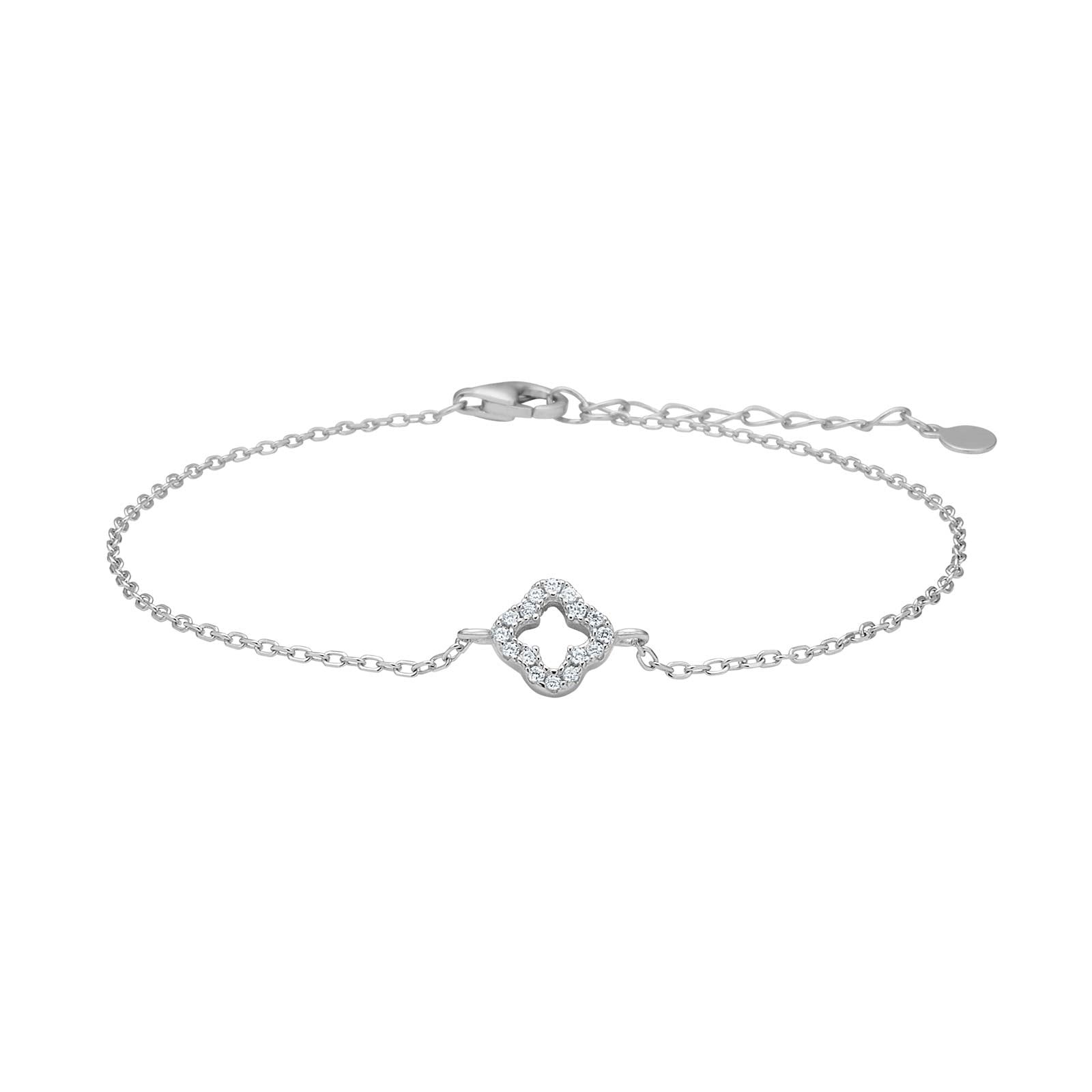 Silver bracelet four-leaf clover PAMELANOR
