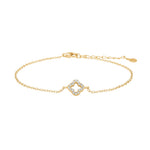 Silver bracelet four-leaf clover PAMELANOR