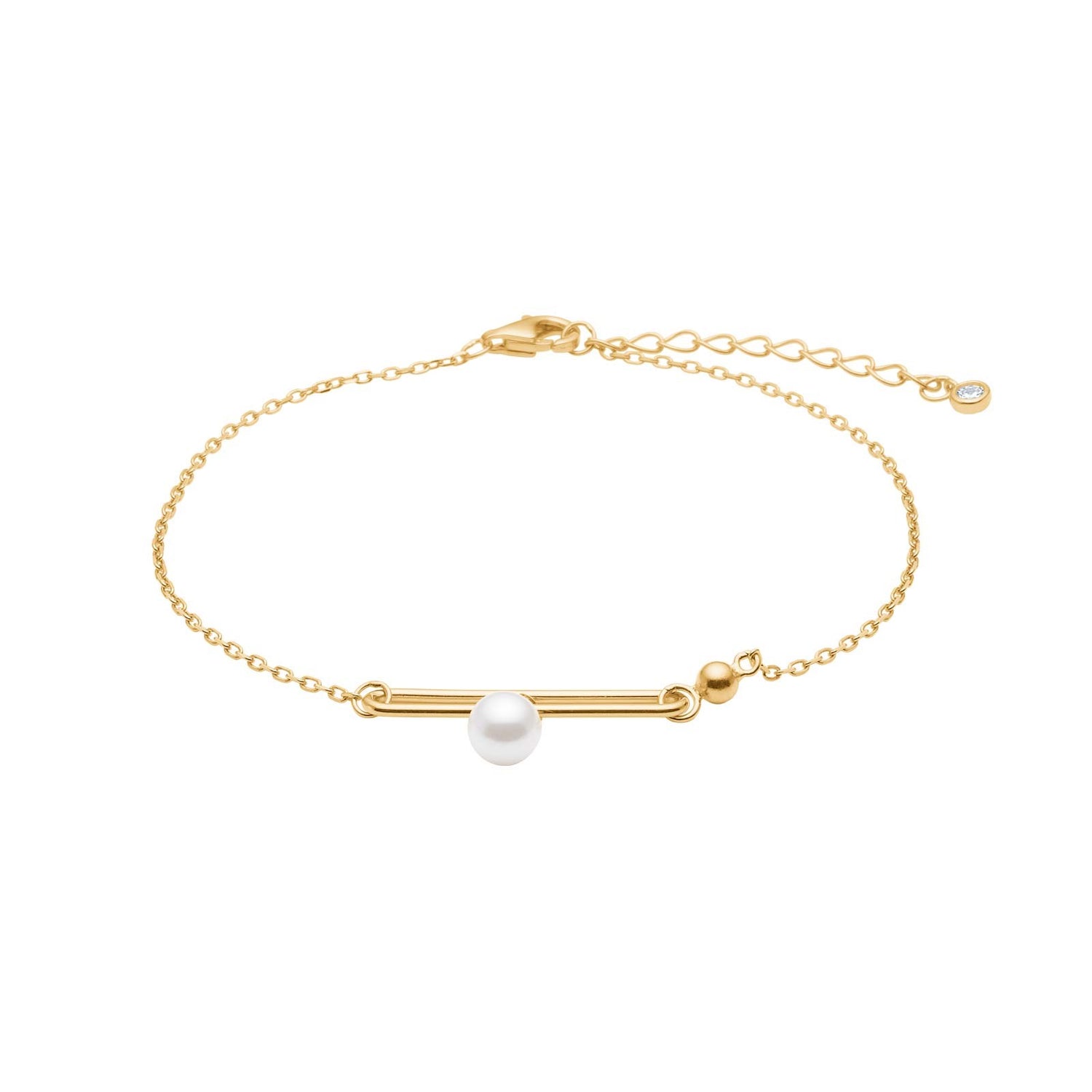 Silberarmband PEARLY52 - Vergoldet