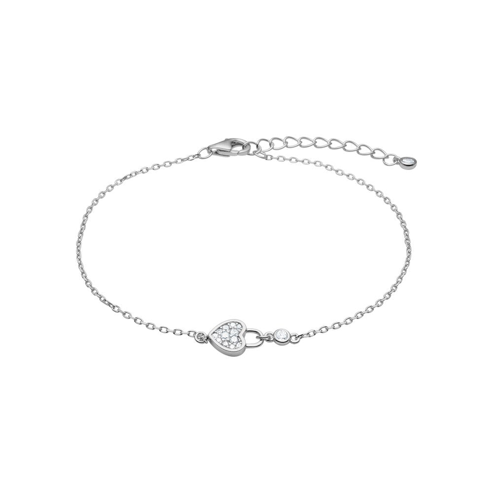 Silber-Armband Herz TIRZANOR - Rhodiniert