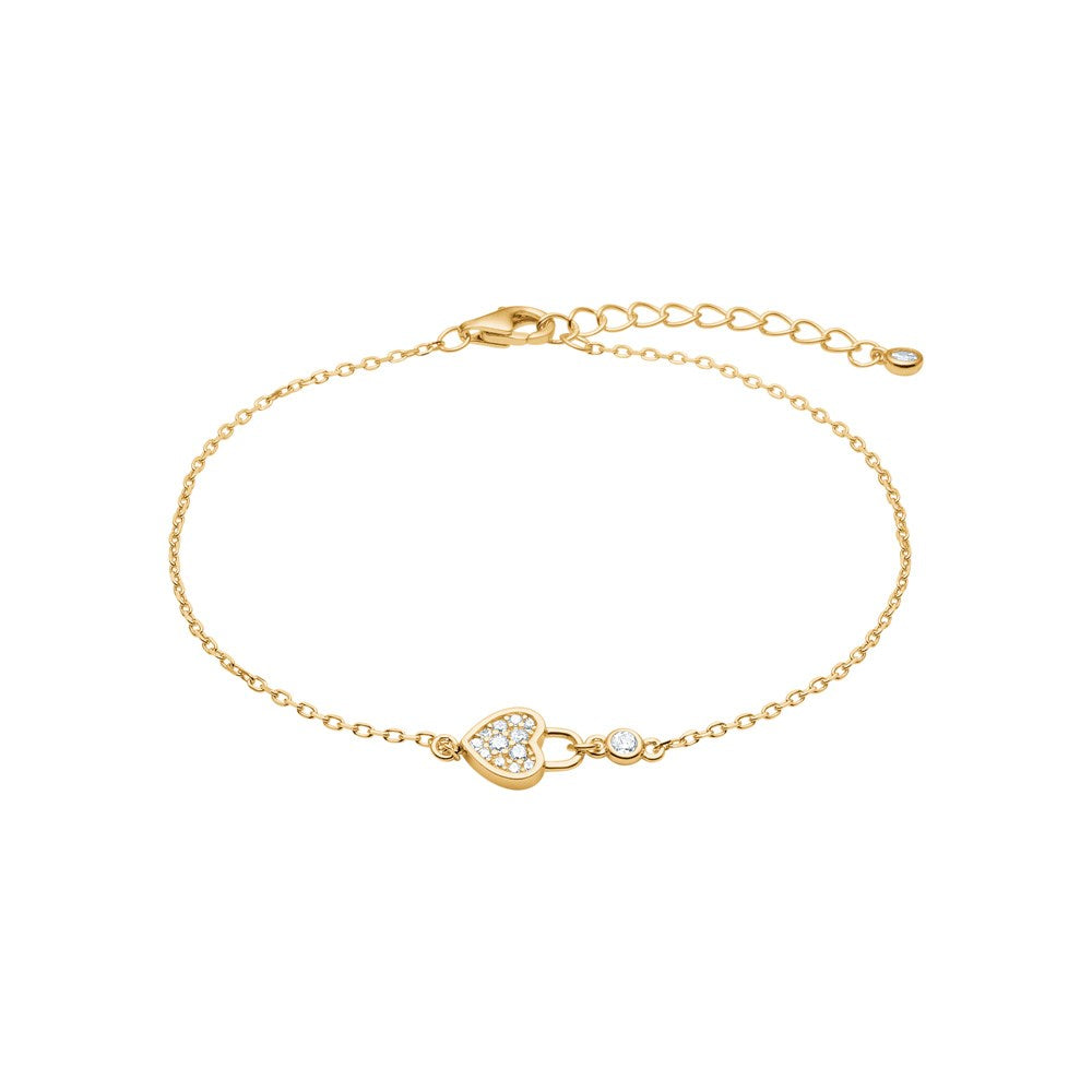Silber-Armband Herz TIRZANOR - Vergoldet