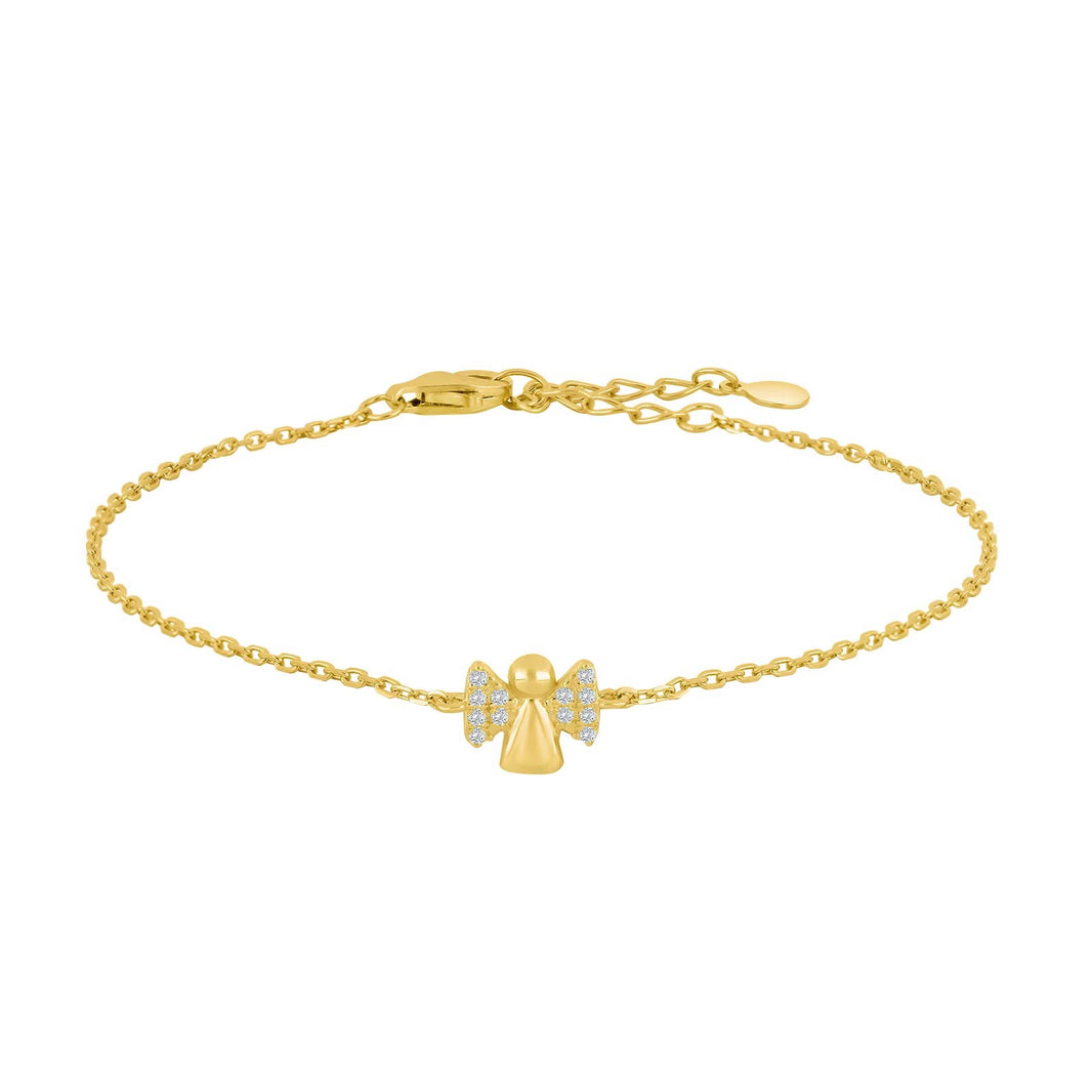 Verg. Silber Armband Engel m/cz