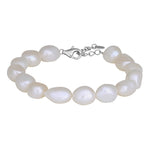 Rhod. Silb Armband BAROQUE52 Süßwasserperlen 10mm