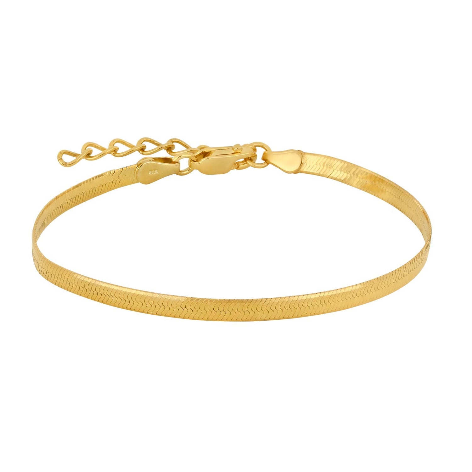 Silberarmband FLAT52 - Vergoldet