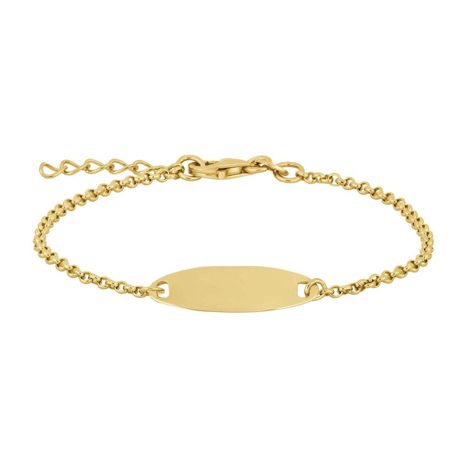 Silberarmband mit Platte - Vergoldet