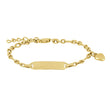 Silbernes Armband mit Platte und Herz