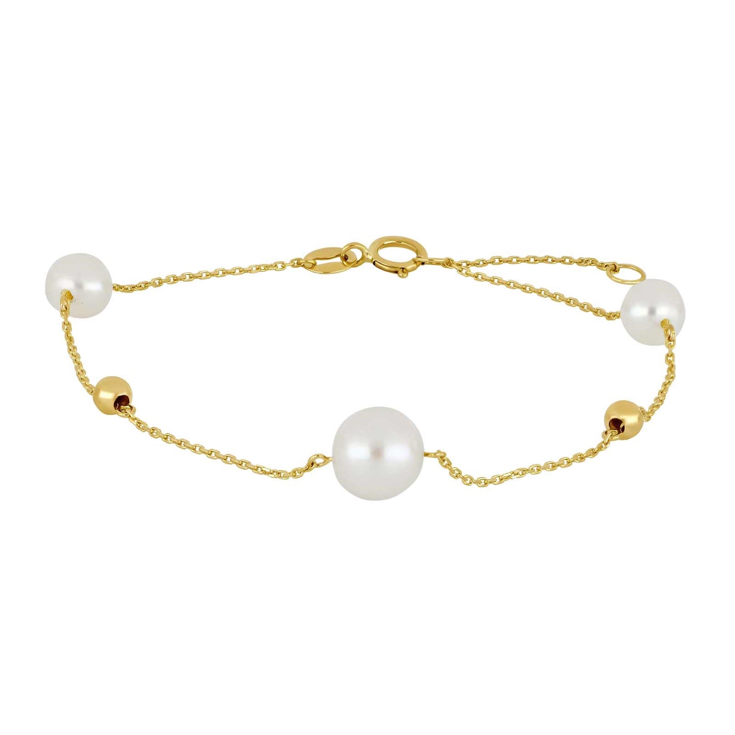 9ct. gold bracelet  w/ FW pearls