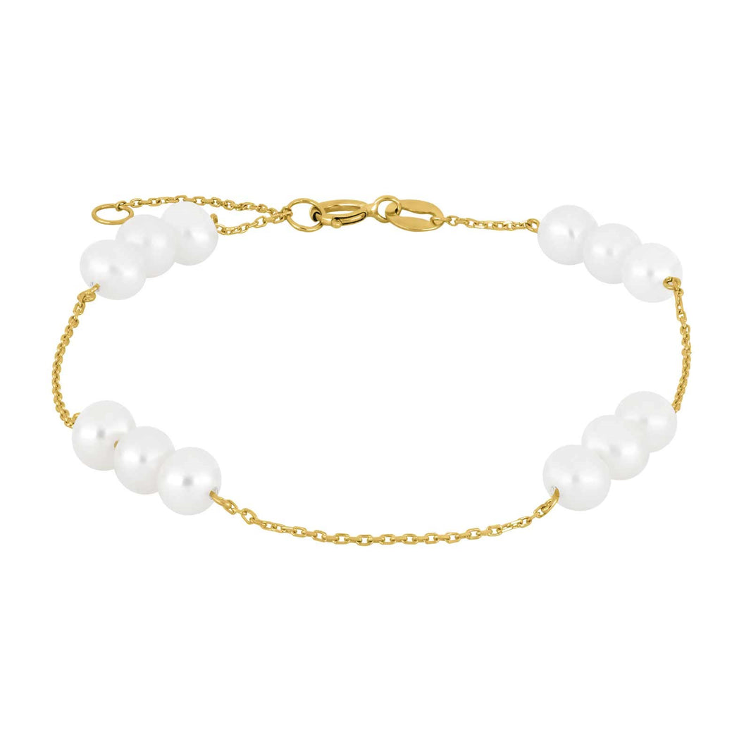 9kt. Gold Armband  m/ FWK Perlen