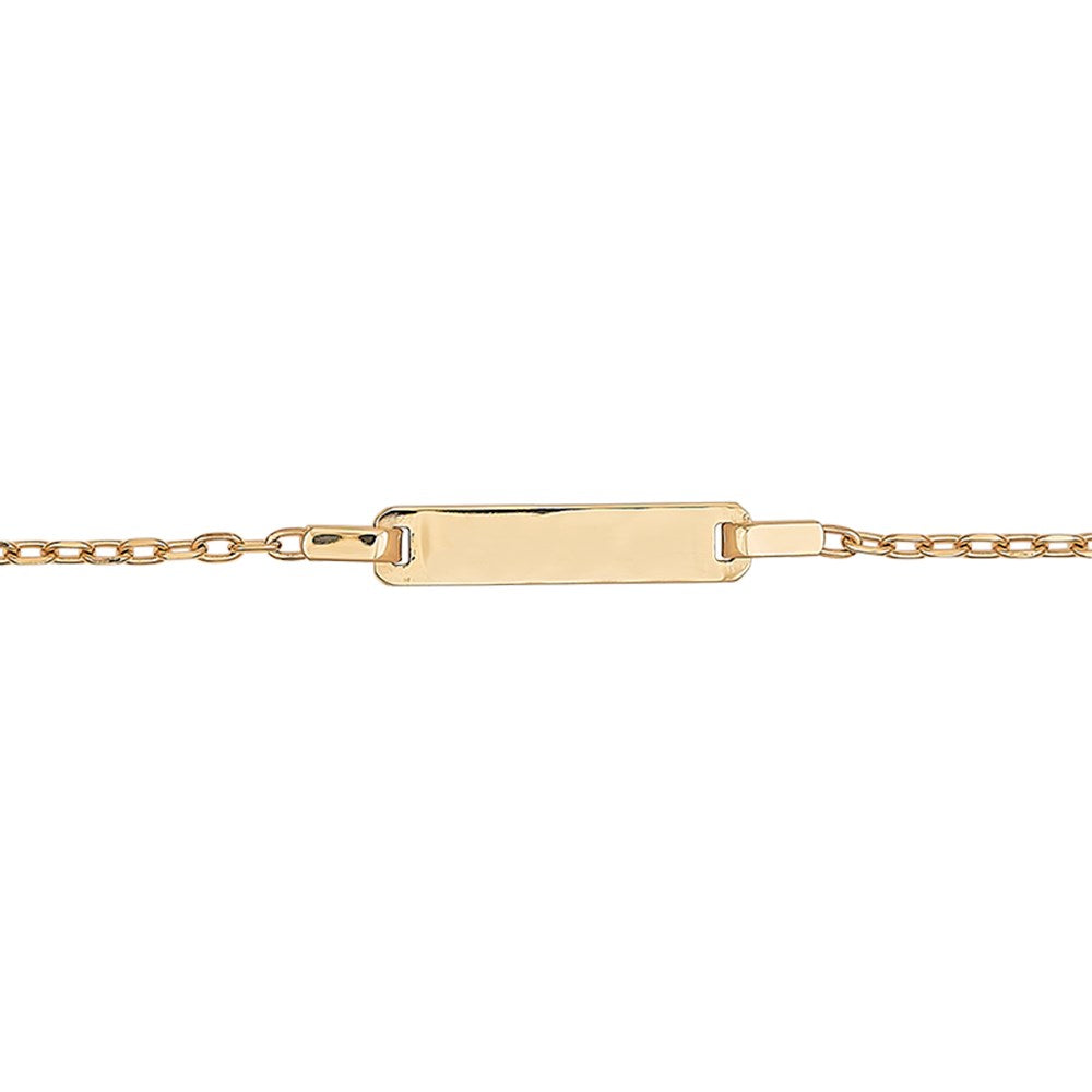 9ct. gold bracelet w/plate