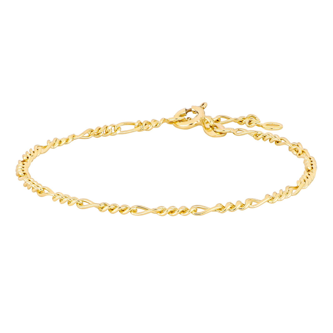 9ct. gold bracelet figaro 60 wire