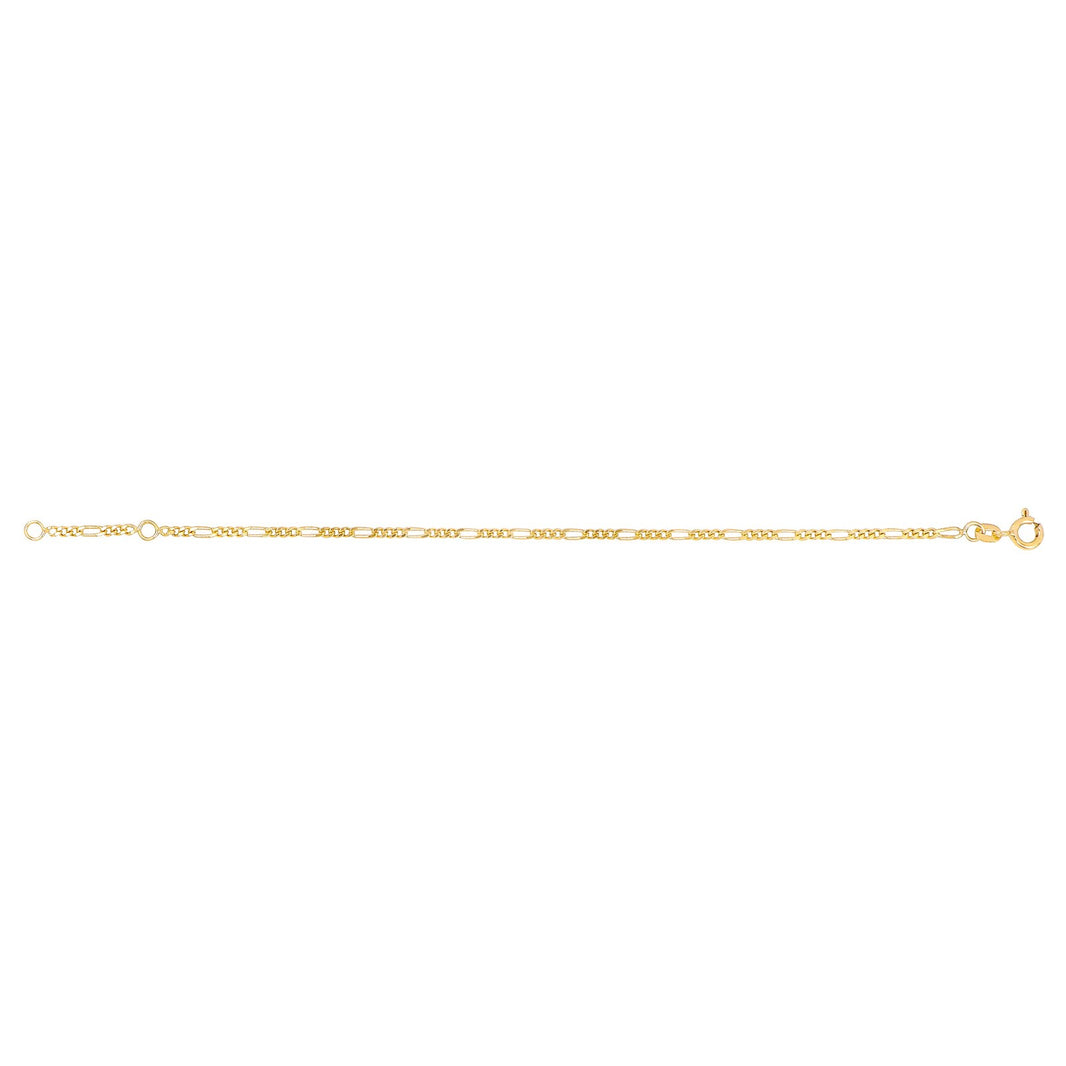 9ct. gold bracelet figaro 60 wire
