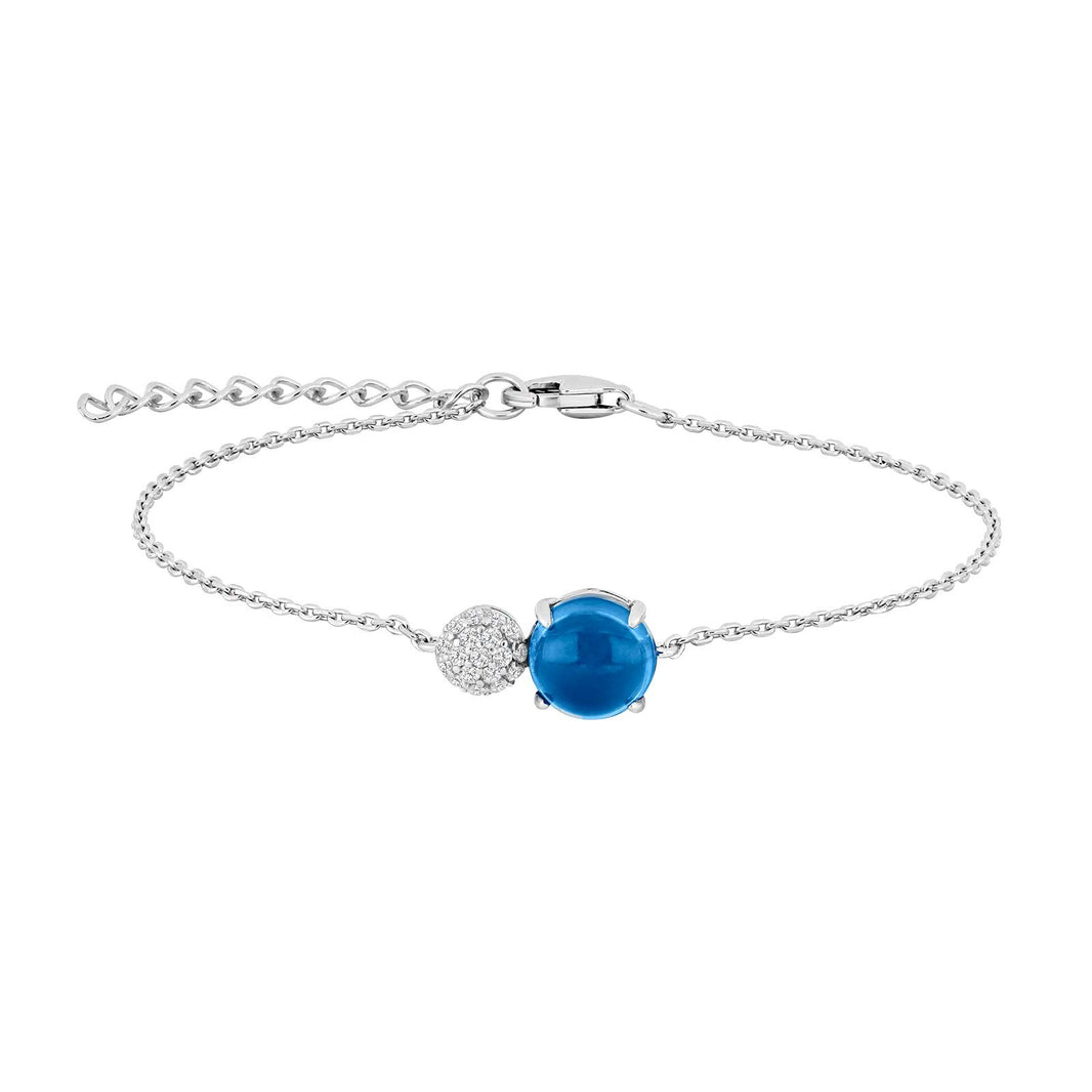 Rhd. Silber Armband Kreis OFELIANOR blau