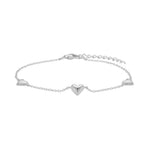 Silver bracelet heart BREEZE52