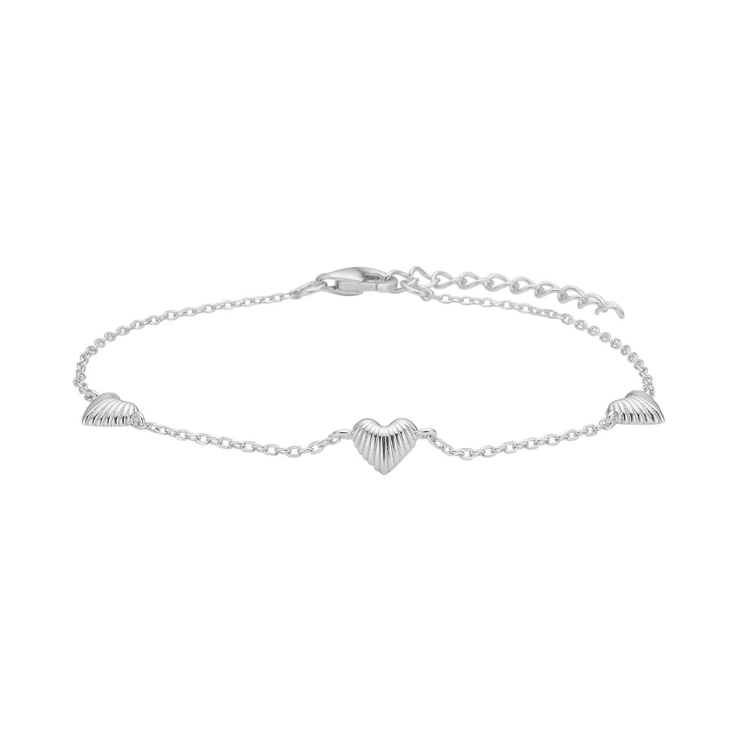 Silberarmband Herz BREEZE52 - Rhodiniert