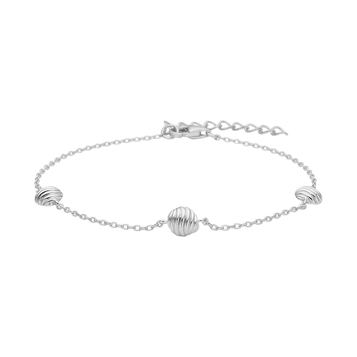 Silver bracelet circle BREEZE52 - Rhodium plated
