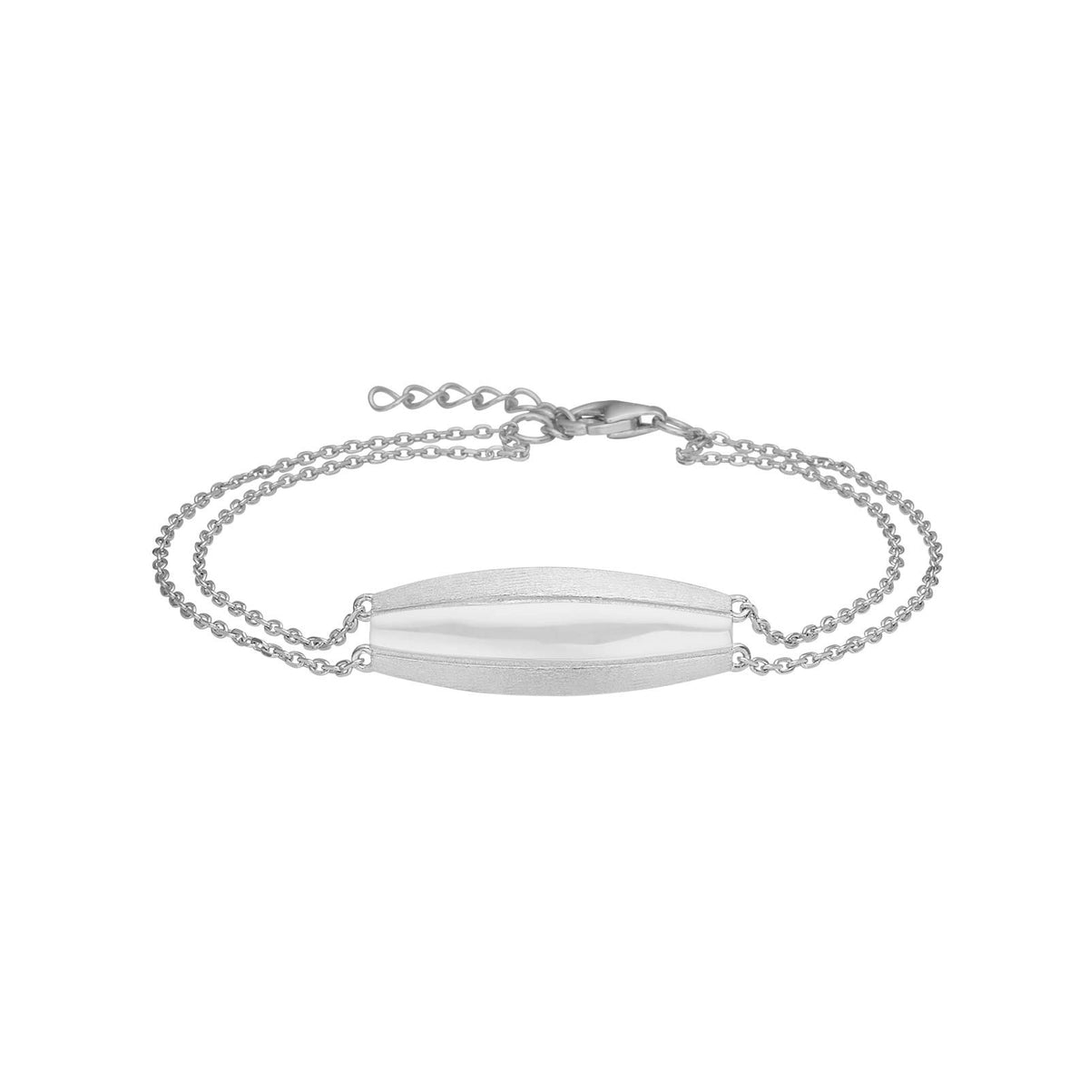 Siersbøl Rhod. Silver bracelet LINÈA