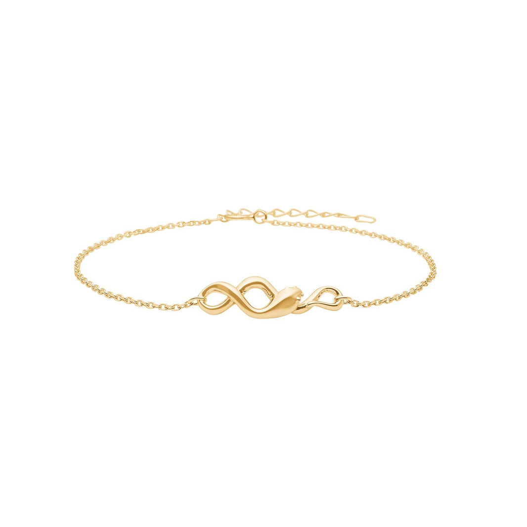 Silver bracelet SNAKE52 - Gold plated