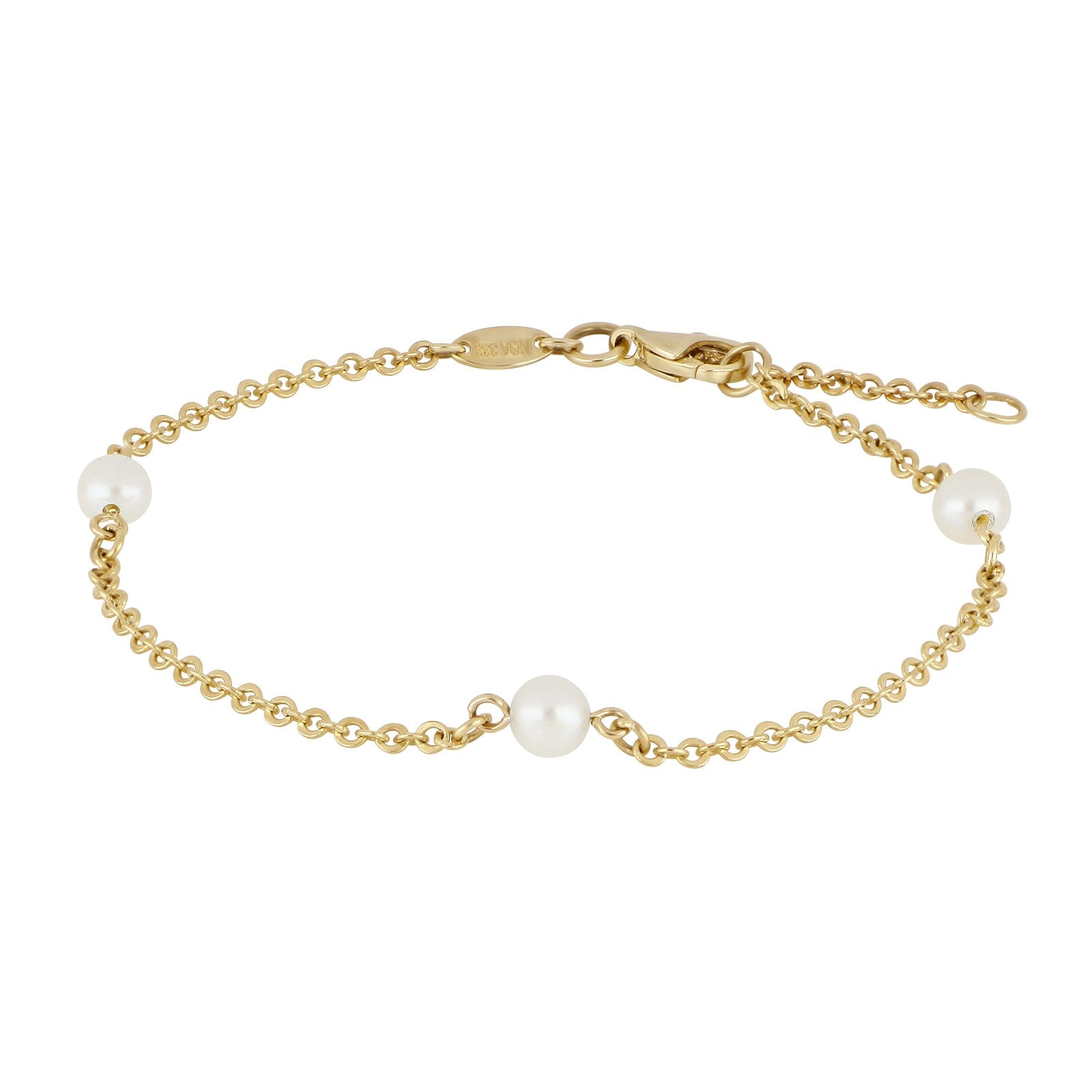 8ct. gold bracelet w/pearl