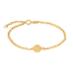8ct. gold bracelet w/four-leaf clover