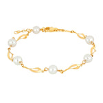 8ct. gold bracelet w/pearls