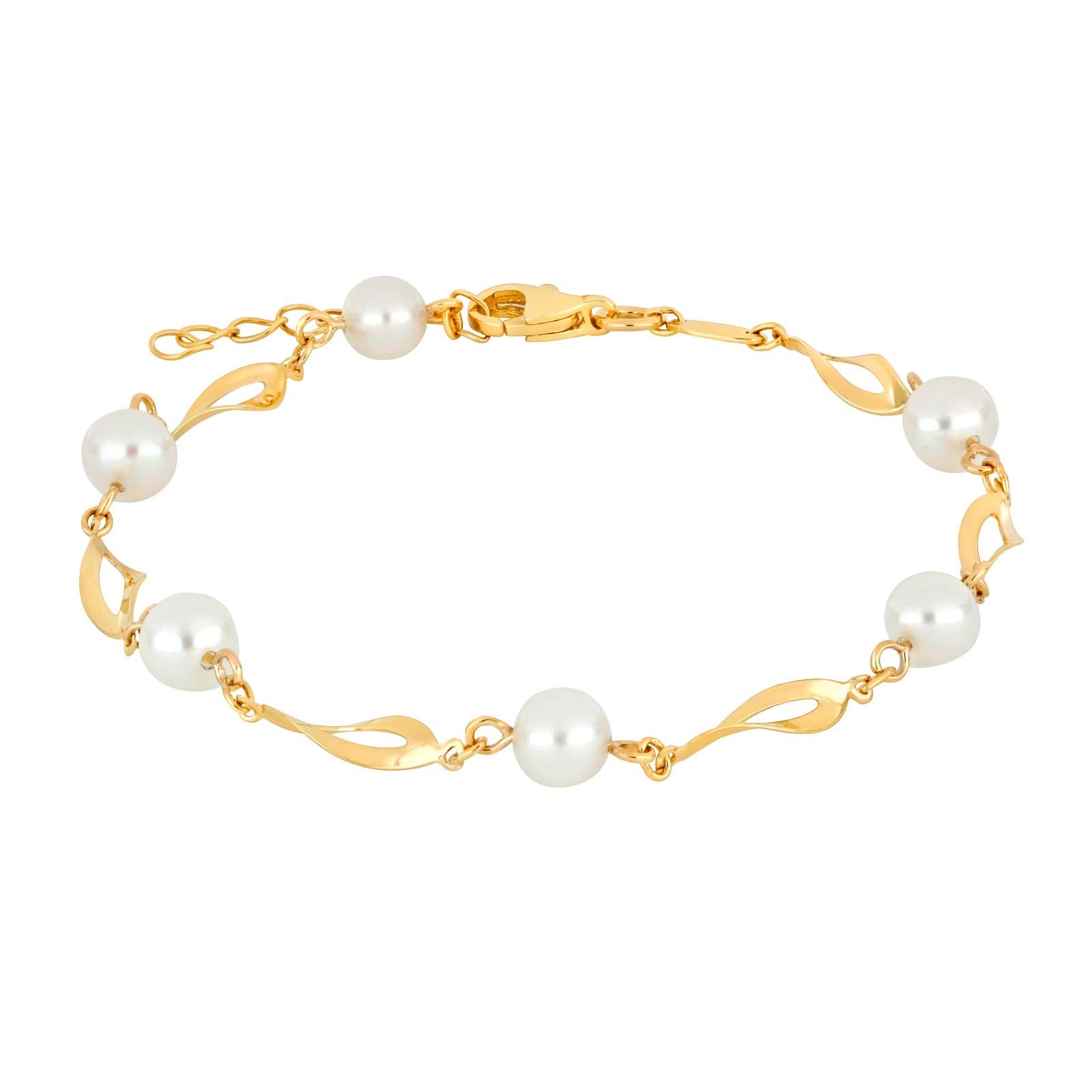 8ct. gold bracelet w/pearls