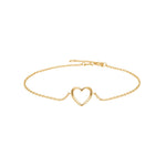 8kt. Gold Armband m/Herz