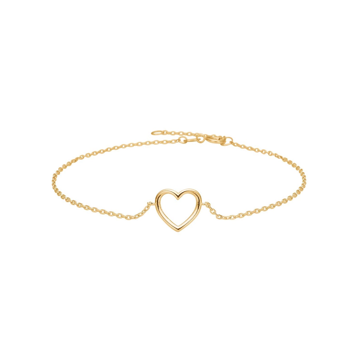 8kt. Gold Armband m/Herz