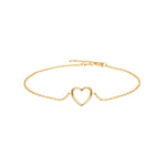 8kt. guldarmbånd m/hjerte