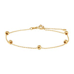 8ct. gold bracelet w/5xballs