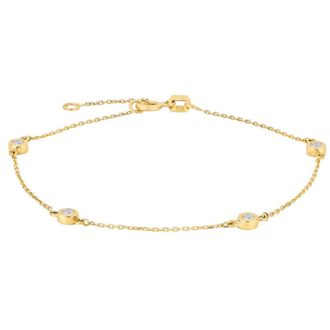 8ct. gold bracelet w/cz