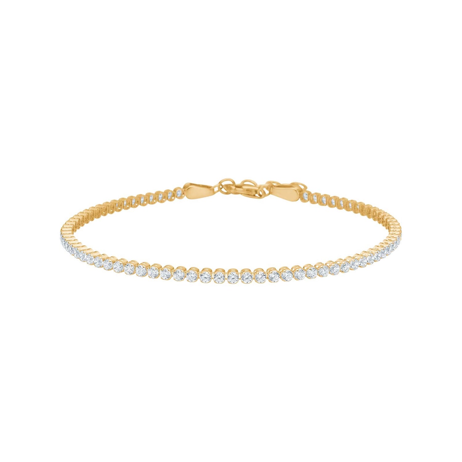 14kt. Goldarmband m/cz