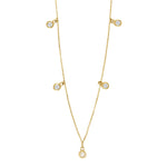 8ct. gold necklace w/5 cz