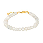 Süßwasserperlenarmband m/verg. Silberschloss 4 mm