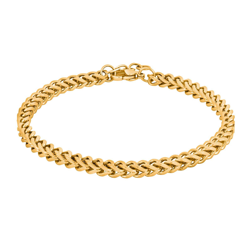 SON Armband Stahl IP Gold blanke Box-Kette