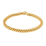 SON Armband Stahl IP Gold blanke Box-Kette
