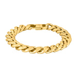SON armbånd steel IP gold børstet 21cm