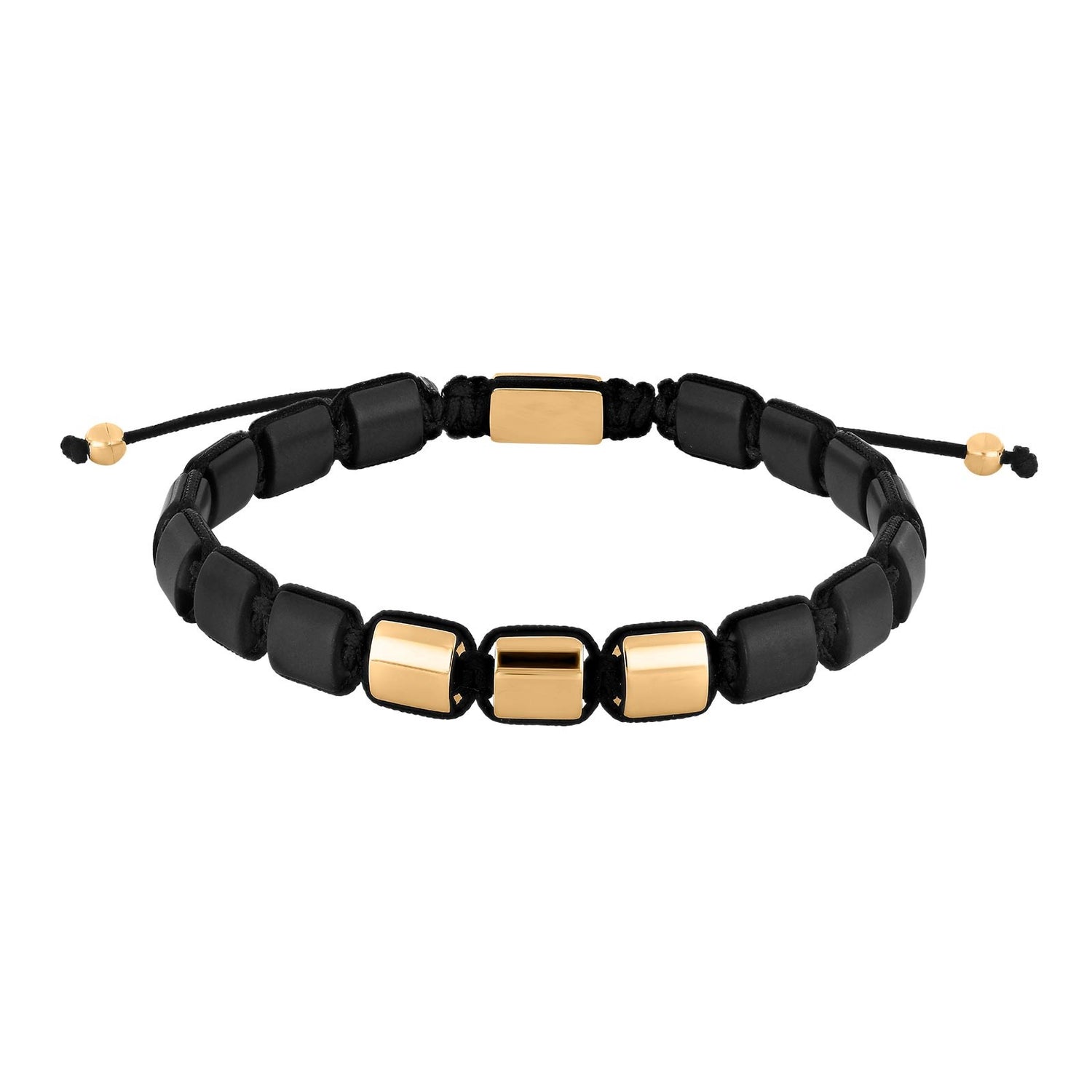 SON Armband Stahl quadratisch - IP Gold