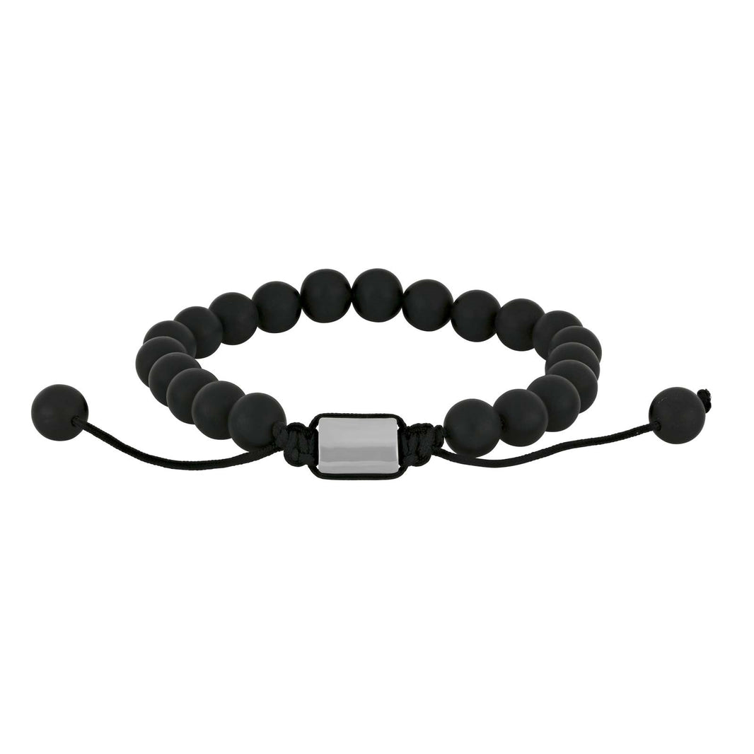 SON Armband schwartz Agate 8mm