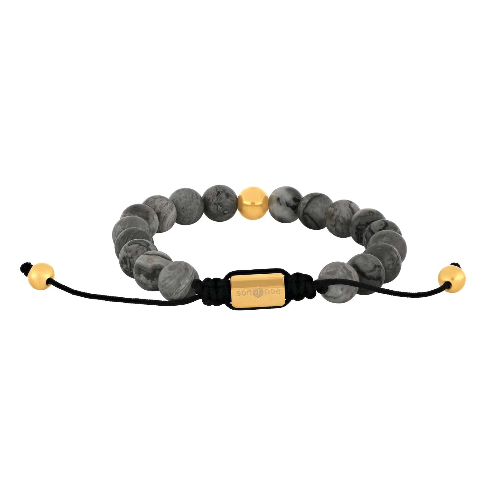 SON bracelet map stone 8mm IPG