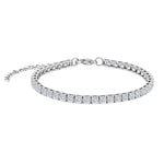 SON tennis bracelet steel 17+5cm