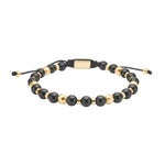 SON bracelet black agate IP gold