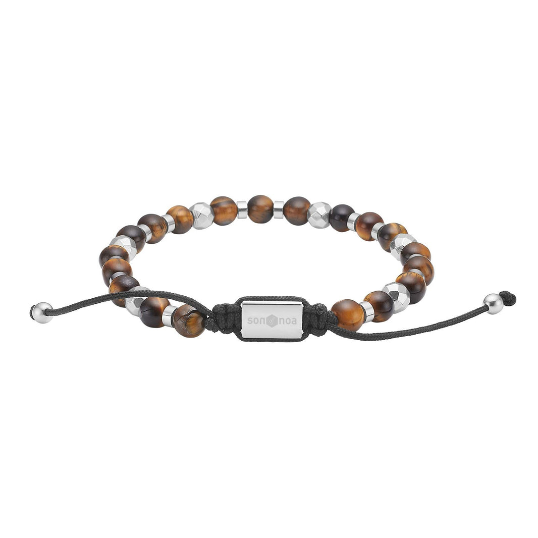 SON bracelet yellow tiger eye w.steel