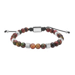 SON bracelet mix color tiger eye w. steel