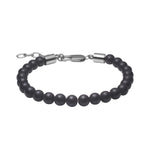 SON bracelet matt black onyx 19-23cm