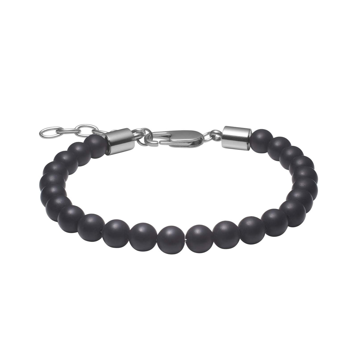 SON Armband matt schwarz Onyx 19-23cm