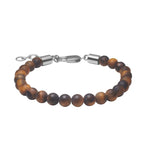 SON armbånd mat gul tigerøje 6mm, 19cm - 23cm
