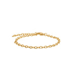 SON Armband Stahl IP gold, Facette Anchor, 16+3cm