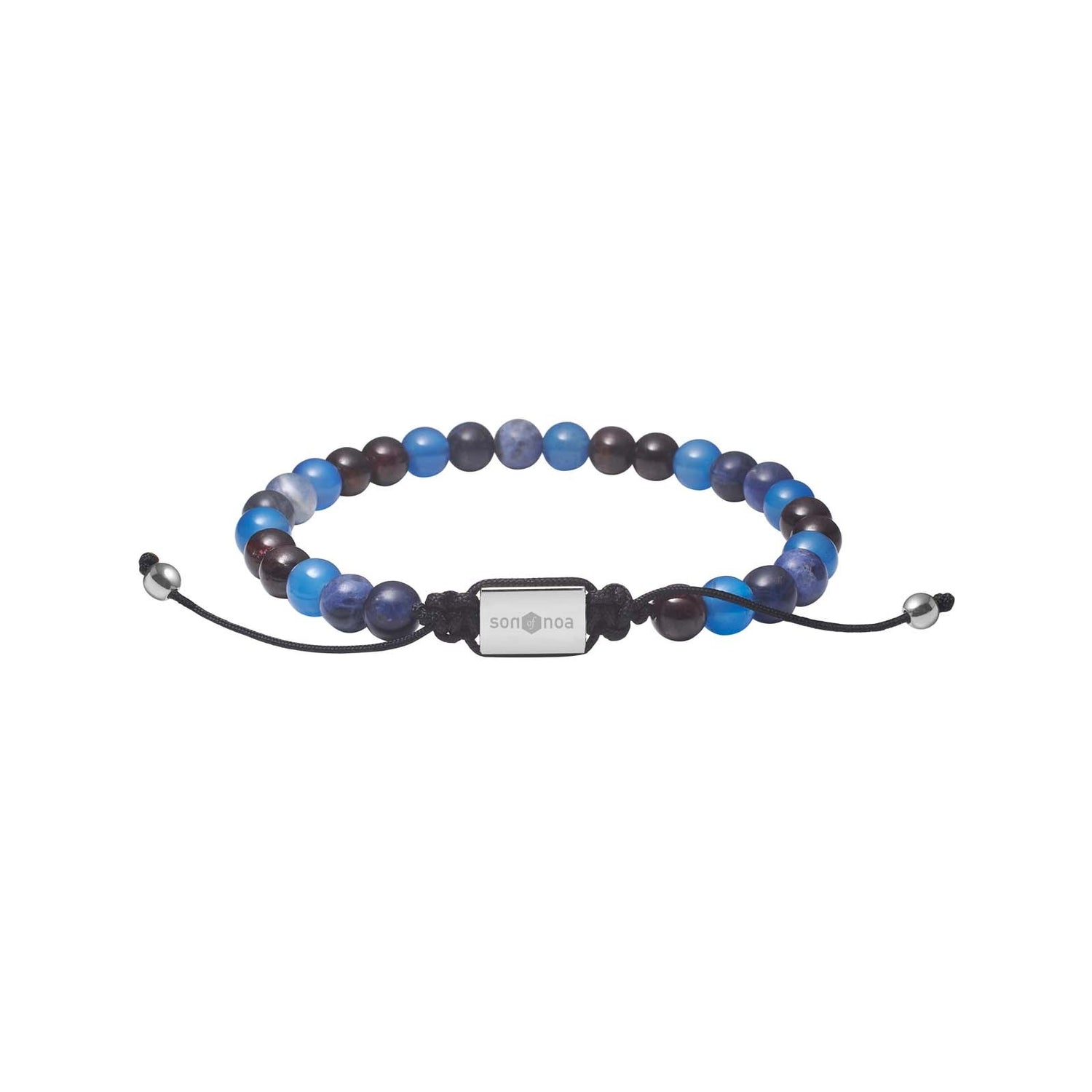 SON Armband blau Achat, Sodalith 6mm, 19cm - 25cm